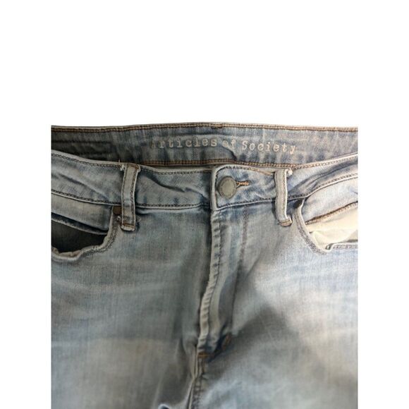 Article of society womens jeans blue light wash‎ size 29 distressed straight - Picture 4 of 6